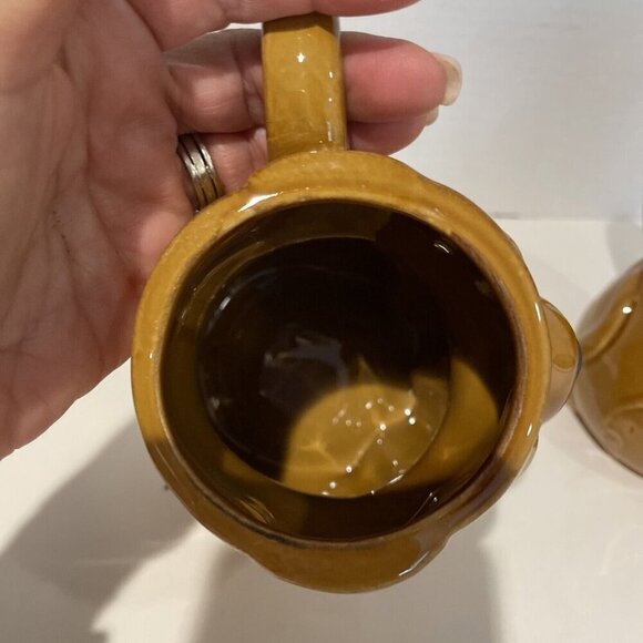 Boston Warehouse Dog Figural Coffee Mug Cup Stoneware 16 oz Brown Set of 2 NEW - Picture 7 of 11